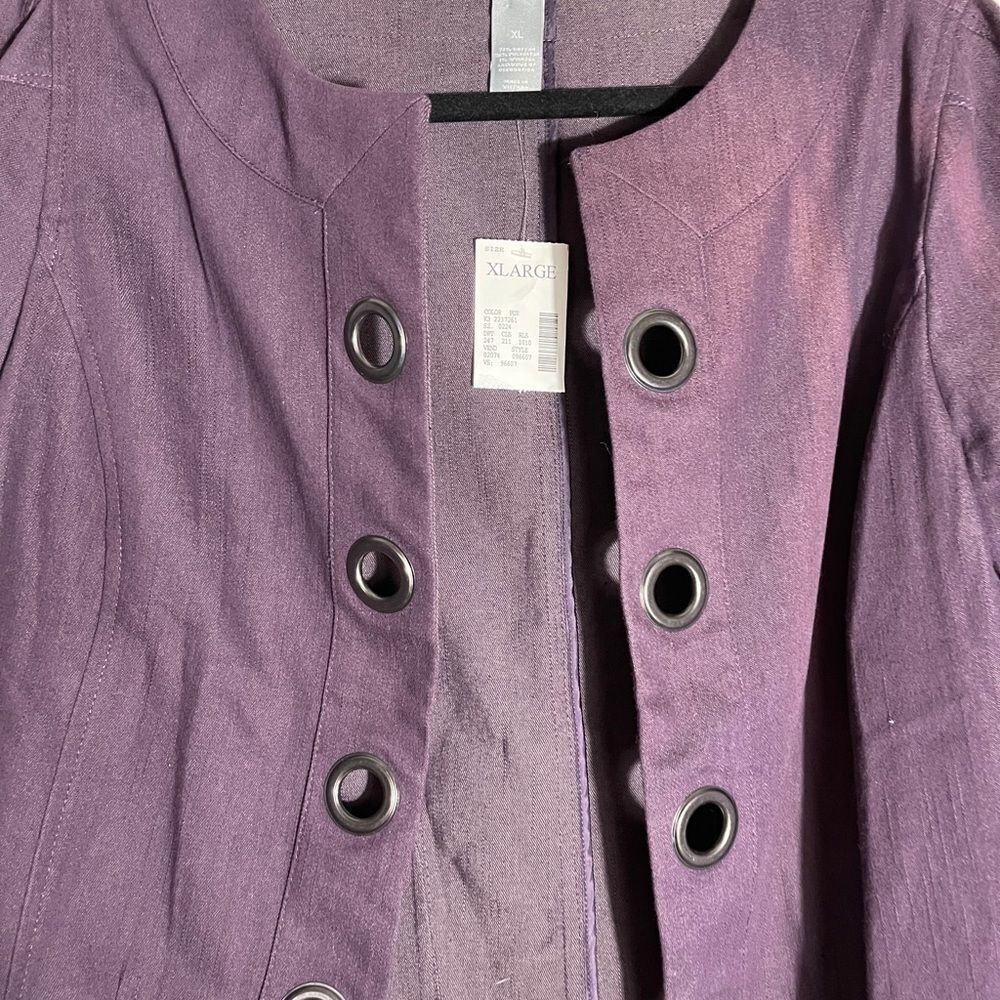 Essentials Jacket Purple NWT - Picture 6 of 7